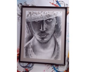 QUADRO UOMO IN BIANCO E NERO