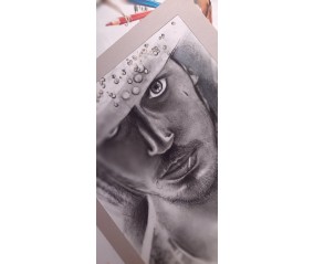 QUADRO UOMO IN BIANCO E NERO