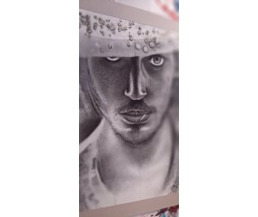 QUADRO UOMO IN BIANCO E NERO