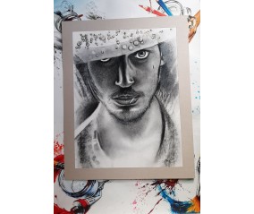 QUADRO UOMO IN BIANCO E NERO
