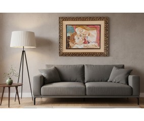 QUADRO AFFRESCO MADONNA CON BAMBINO