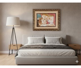 QUADRO AFFRESCO MADONNA CON BAMBINO